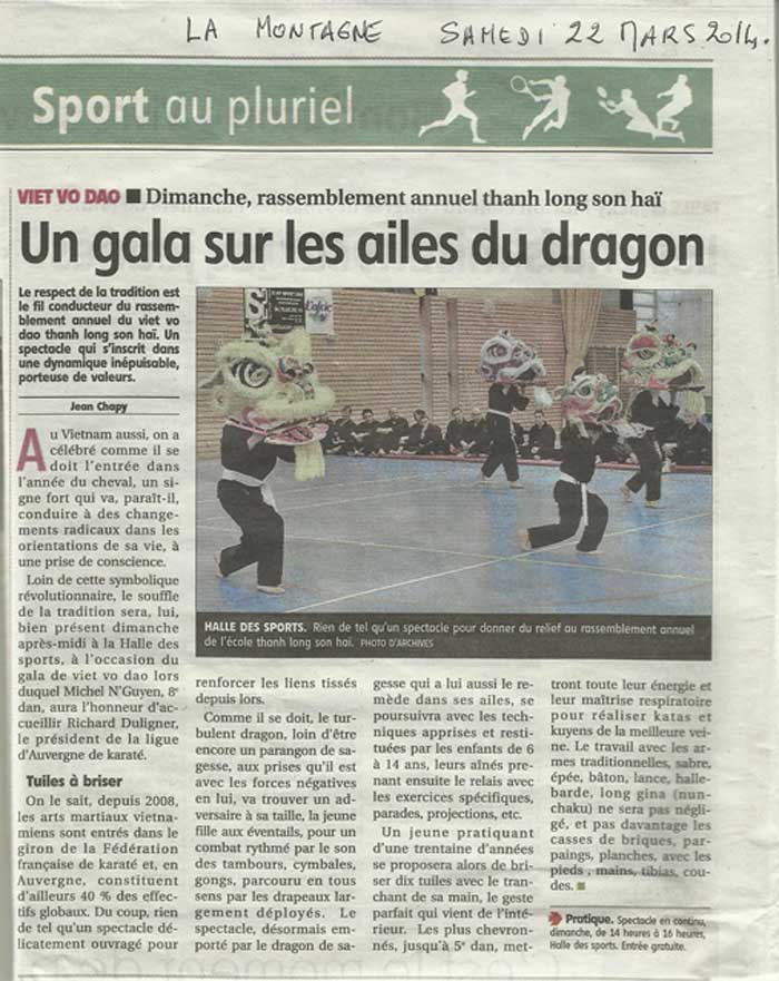 article la Montagne - RTA 2014 