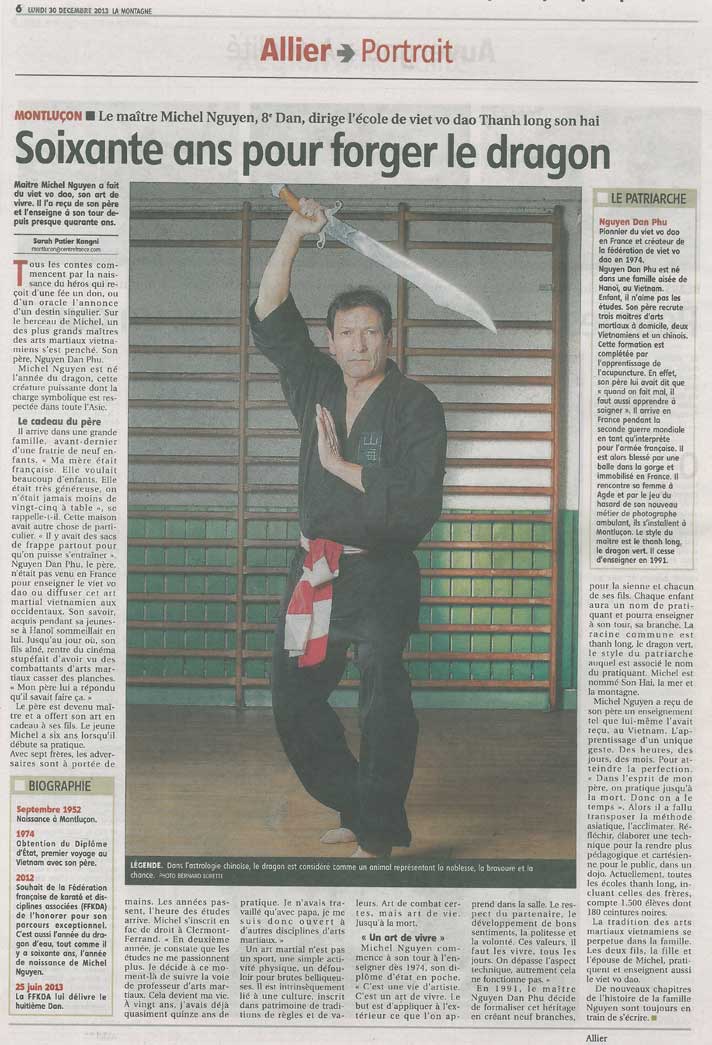 Article La Montagne, portrait Maitre Michel Nguyen.